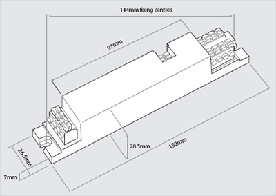 Compact LED Conversion Kit Dimensions