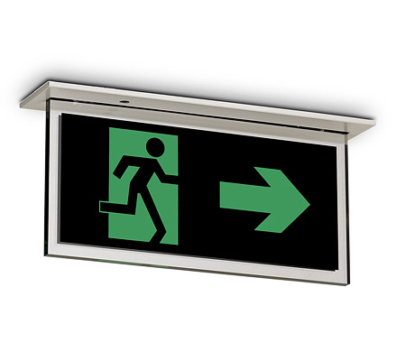 Fully Recessed Theatre Exit Sign